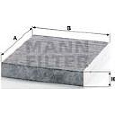 Filtru. aer habitaclu Filtru habitaclu cu carbon activat DACIA DUSTER JOGGER LOGAN II LOGAN III LOGAN MCV II SAND RENAULT DUSTER (HM_), 10.2017 - Mann-Filter CUK 22 011