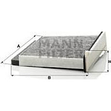 Filtru. aer habitaclu Filtru habitaclu cu carbon activat MITSUBISHI GRANDIS L200 - TRITON LANCER VII OUTLANDER I MITSUBISHI PAJERO SPORT II (KH_, KG_), Crossover, 01.2008 - Mann-Filter CUK 2231