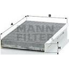 Filtru. aer habitaclu Filtru habitaclu cu carbon activat LAND ROVER DISCOVERY III DISCOVERY IV RANGE ROVER SPORT LAND ROVER DISCOVERY III (L319), Crossover, 07.2004 - 09.2009 Mann-Filter CUK 2747