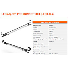 Lanterne portabile Lampa de atelier Cablu BONNET 1400 220V LED - cu suport sub capota OSRAM OSRLEDIL104