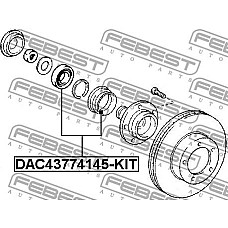 Rulment roata TOYOTA HILUX (_N1_), Cadru de sprijin, 05.2015 - Febest DAC43774145-KIT