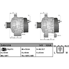 Alternator 14V 100A TOYOTA AURIS COROLLA URBAN CRUISER YARIS 1.4D 08.05-07.14 TOYOTA AURIS I (_E15_), Hatchback, 10.2006 - 09.2012 Denso DAN1018