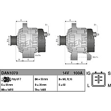 Alternator 14V 100A TOYOTA DYNA HIACE V LAND CRUISER LAND CRUISER PRADO 2.5D-3.0D 09.02- TOYOTA DYNA (KD_, LY_, _Y2_, _U3_, _U4_), Cadru de sprijin, 07.2001 - Denso DAN1070