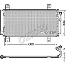 Condensator. climatizare A-C condenser with dryer fits. MAZDA 6 1.8-2.5 08.07-07.13 MAZDA 6 (GH), Hatchback, 08.2007 - 07.2013 Denso DCN44008