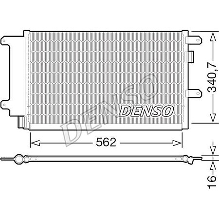 Condensator. climatizare A-C condenser with dryer IVECO DAILY III DAILY IV 2.3D-3.0D 05.99-08.11 IVECO DAILY IV (ZCFC), Cadru de sprijin, 05.2006 - 03.2012 Denso DCN12003