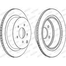 Disc frana Set discuri de frana 2 buc. Spate Dreapta-Stanga se potriveste. INFINITI EX FX G JX M M37 M45 Q50 Q60 Q70 QX50 I QX60 INFINITI M45, Sedan, 01.2005 - Ferodo DDF1506C