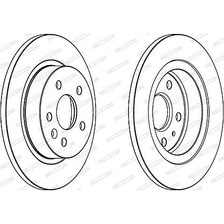 Disc frana Set discuri de frana Spate Dreapta-Stanga se potriveste. CHEVROLET AVEO CRUZE TRAX OPEL ASTRA J ASTRA J GTC MOKKA - M VAUXHALL ASTRAVAN Mk V (A04), Estate Van, 03.2005 - Ferodo DDF1872C