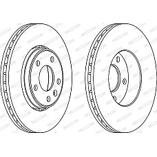 Disc frana Fata Dreapta-Stanga se potriveste. NISSAN PRIMASTAR OPEL VIVARO A RENAULT TRAFIC II VEL SATIS 1.9D-2.5D 02.01- NISSAN PRIMASTAR (X83), Autobuz, 03.2001 - Ferodo DDF1204C-1