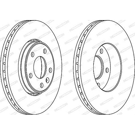 Disc frana Fata Dreapta-Stanga se potriveste. NISSAN PRIMASTAR OPEL VIVARO A RENAULT TRAFIC II VEL SATIS 1.9D-2.5D 02.01- NISSAN PRIMASTAR (X83), Van, 09.2002 - Ferodo DDF1204C-1