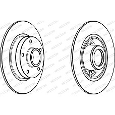 Disc frana Disc de frana cu rulment Spate Dreapta-Stanga cu inel ABS se potriveste. RENAULT CLIO IV FLUENCE GRAND SCENIC III LAT RENAULT CLIO IV Grandtour (KH_), Turism, 01.2013 - Ferodo DDF1732-1