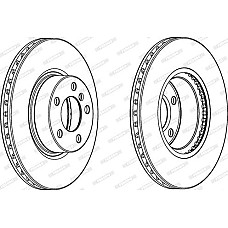 Disc frana Fata Dreapta-Stanga se potriveste. BMW X3 F25 X4 F26 1.6-3.0D 09.10-03.18 BMW 3 - IV (E46), Sabrioleta, 04.2000 - 12.2007 Ferodo DDF2314C-1