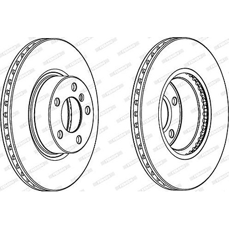 Disc frana Fata Dreapta-Stanga se potriveste. BMW X3 F25 X4 F26 1.6-3.0D 09.10-03.18 BMW X4 (F26), Crossover, 05.2013 - 03.2018 Ferodo DDF2314C-1