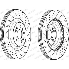 Disc frana Fata Dreapta-Stanga se potriveste. MERCEDES GLE C292 M W166 2.2D-3.5 06.11-10.19 MERCEDES-BENZ GL-CLASS (X166), Crossover, 07.2012 - 12.2015 Ferodo DDF2202C-1