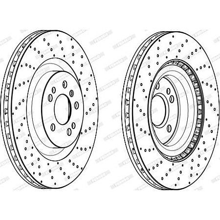 Disc frana Fata Dreapta-Stanga se potriveste. MERCEDES GLE C292 M W166 2.2D-3.5 06.11-10.19 MERCEDES-BENZ GL-CLASS (X166), Crossover, 07.2012 - 12.2015 Ferodo DDF2202C-1