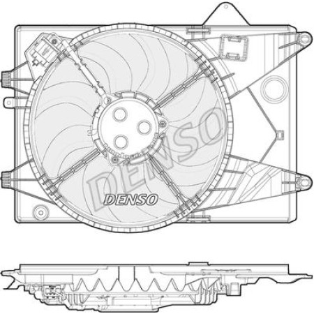 Ventilator. radiator Ventilator radiator CHEVROLET AVEO 1.4-1.6 03.11- Denso DER15003