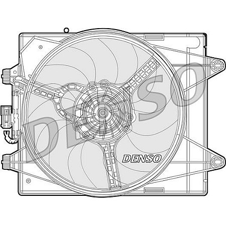 Ventilator. radiator Ventilator radiator cu carcasa LANCIA YPSILON 0.9-0.9CNG-1.3D 05.11- LANCIA YPSILON (312_), Hatchback, 05.2011 - Denso DER13004