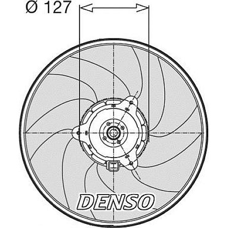 Ventilator. radiator Ventilator radiator cu carcasa BMW 3 E30 CITROEN BERLINGO-MINIVAN PEUGEOT 306 405 I 405 II 6 PEUGEOT 806 (221), Dubita, 06.1994 - 08.2002 Denso DER21003