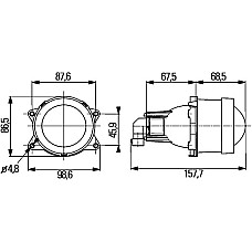 Far Universal headlamp L/R HB3/HB4 CLAAS AXION HELLA 1KL998 570-021