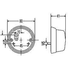 Lumina de delimitare Lampa de pozitie Dreapta/Stanga C5W HELLA 2PF001 259-631