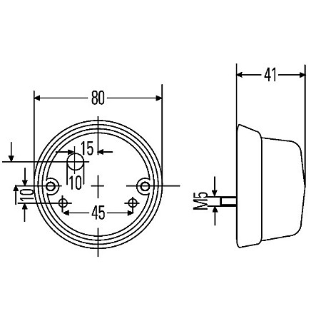 Lumina de delimitare Lampa de pozitie Dreapta/Stanga C5W HELLA 2PF001 259-631