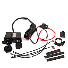 Adaptor, bricheta Lighter socket DC 12-24V DC 5V/2.1A Motorcycle USB additional socket cable length: 1.5 m 4 RIDE ERCL-MUS04