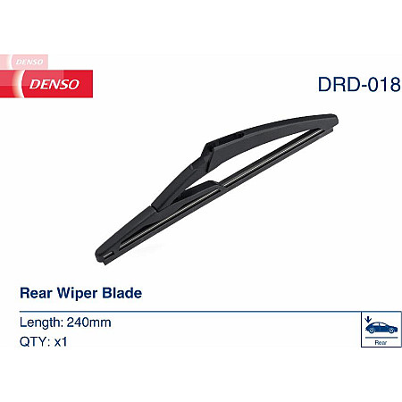 Lamela stergator Wiper blade Standard rear 1pcs 240mm DS DS 3 - DS 3 CITROEN C4 CACTUS MINI F55 F56 COUNTRYMAN R60 08.10- Denso DRD-018