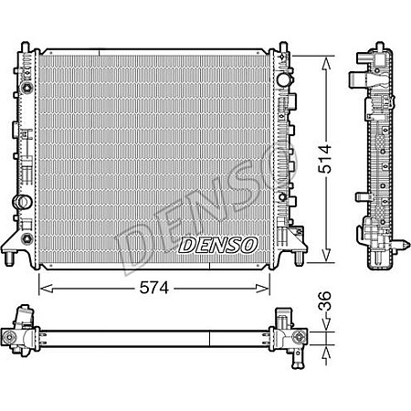 Radiator. racire motor Radiator motor se potriveste. CHEVROLET CAMARO 6.2 CHEVROLET CAMARO VI (A1XC), Compartiment, 09.2015 - Denso DRM99013