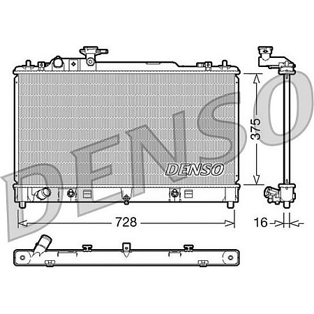 Radiator. racire motor Radiator motor Automat se potriveste. MAZDA 6 2.0 MAZDA 6 (GH), Sedan, 08.2007 - 12.2013 Denso DRM44021
