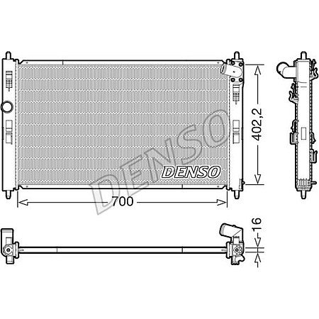 Radiator. racire motor Radiator motor se potriveste. MITSUBISHI ASX 1.6 MITSUBISHI ASX (GA_W_), Crossover, 11.2009 - Denso DRM45050