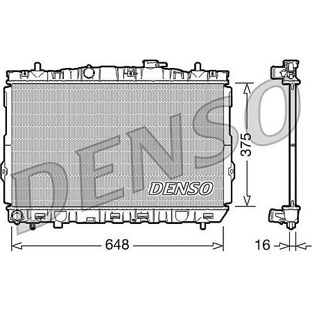 Radiator. racire motor Radiator motor se potriveste. HYUNDAI COUPE I COUPE II ELANTRA III LANTRA II TIBURON 1.6-2.7 HYUNDAI COUPE VII (GK), Compartiment, 01.2001 - 12.2012 Denso DRM41001
