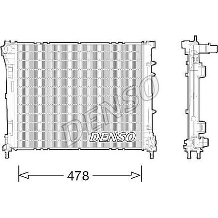 Radiator. racire motor Radiator motor se potriveste. FIAT PANDA 0.9-0.9CNG-1.3D FIAT PANDA III (312_, 319_), Hatchback, 02.2012 - Denso DRM09043