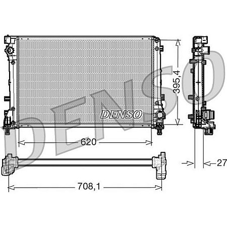 Radiator. racire motor Radiator motor se potriveste. ABARTH 500 - 595 - 695 500C - 595C - 695C 1.4 ABARTH 500C / 595C / 695C (312_), Sabrioleta, 05.2008 - Denso DRM09163