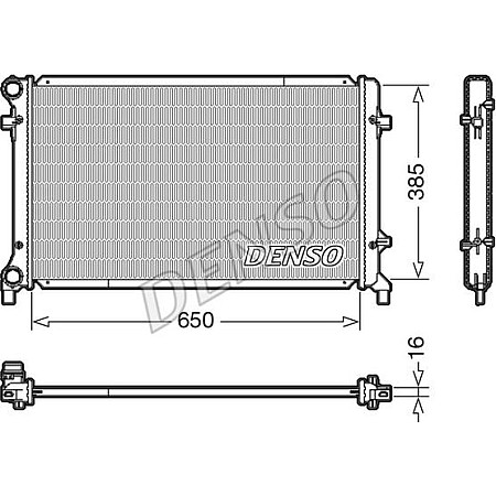 Radiator. racire motor Radiator motor se potriveste. AUDI A3 SEAT ALTEA ALTEA XL LEON TOLEDO III SKODA OCTAVIA I OCTAVIA II YETI VW GOLF VI (5K1), Hatchback, 10.2008 - 12.2014 Denso DRM02014
