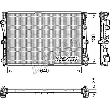 Radiator. racire motor Radiator motor Automat se potriveste. MERCEDES C A205 C C205 C T-MODEL S205 C W205 E A238 E ALL-TERRAIN S MERCEDES-BENZ C-CLASS (A205), Sabrioleta, 06.2016 - Denso DRM17103