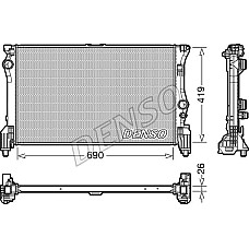 Radiator. racire motor Radiator motor se potriveste. MERCEDES V W447 VITO MIXTO DOUBLE CABIN VITO TOURER W447 VITO W447 2.2D MERCEDES-BENZ V-CLASS (W447), Dubita, 03.2014 - Denso DRM17112
