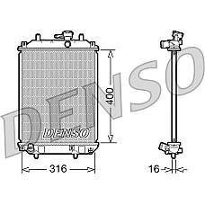Radiator. racire motor Radiator motor se potriveste. DAIHATSU CUORE VI TREVIS 1.0 DAIHATSU CUORE VI (L251, L250_, L260_), Hatchback, 03.2003 - Denso DRM35001