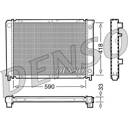 Radiator. racire motor Radiator motor se potriveste. VOLVO 740 940 940 II 960 S90 I V90 I 2.0-2.3-2.9 VOLVO 940 (944), Sedan, 08.1990 - 03.1995 Denso DRM33032
