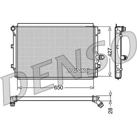 Radiator. racire motor Radiator motor se potriveste. AUDI A3 TT SEAT ALTEA ALTEA XL LEON TOLEDO III SKODA OCTAVIA II SUPERB II Y VW BEETLE (5C1, 5C2), Hatchback, 04.2011 - 07.2019 Denso DRM32017