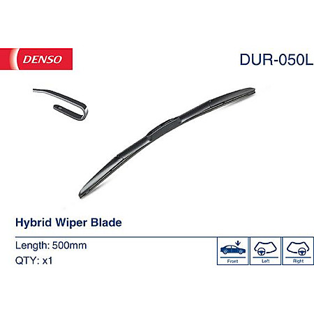 Lamela stergator Wiper blade hybrid front with spoiler 1pcs Hybrid 500mm DAF 400-SERIE MERCEDES C CL203 C T-MODEL S203 C W SAAB 9-3 (YS3F, E79, D79, D75), Sedan, 09.2002 - 02.2015 Denso DUR-050L