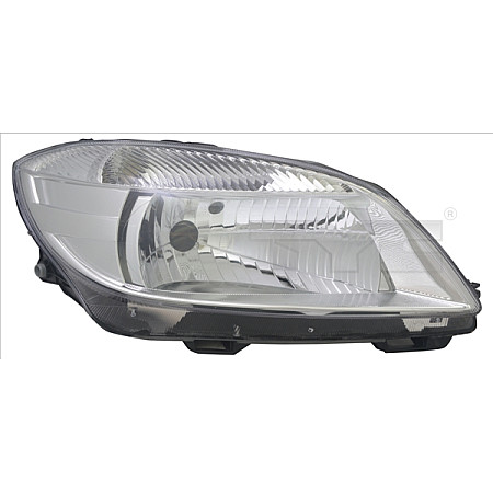 Far Lampa frontala Stanga H4 electric cu motor culoare semnalizator: transparent SKODA FABIA II ROOMSTER ROOMSTER PRAKTIK TYC TYC 20-14322-05-2