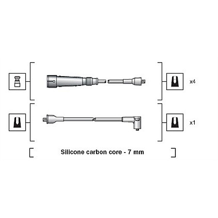 Set cablaj aprinder APRINDERE CABLES KIT MAGNETI MARELLI 941318111112