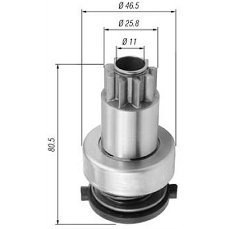 Pinion electromotor Roata de pornire a rotii libere MAGNETI MARELLI 940113020434