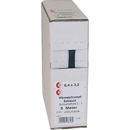Tevi/furtunuri Opak. 1 szt. 10m  Weze termokurczliwe wspolczynnik kurczliwosci 2:1 Karton 24x12 DRESSELHAUS 4705/000/06 2.4X1.2