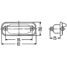 Iluminare numar de circulatie Lampa numar inmatriculare C5W  HELLA 2KA001 378-001