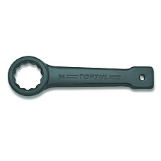 Cheie inelar fixa o singura fata 12pt cu trecere prin durabilitate sporita dimensiune metrica: 28 mm lungime: 179mm final: negru maner: metal TOPTUL AAAR2828