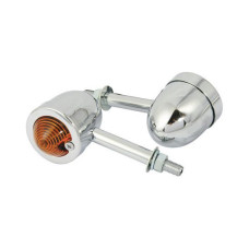 Lumina semnalizare Mini indicator personalizate - crom picior lung pereche BIKE IT INDCL