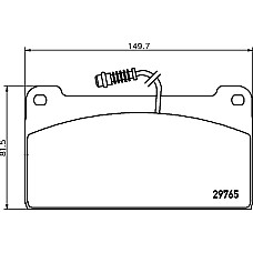 Set placute de frana Spate TEVES MERCEDES UNIMOG OM353.958-OM924.923 01.77- TEXTAR 29765 203 0 4