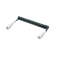 Cablu infasurat Sirma electrica spiralata tpe elastometru termoplastic lungime de lucru 3m lungime maxima 45m numar pini: 7 tip stecher: 7 24V S 24V numar cabluri: 1x15+6x1mm JAEGER 611050EJ