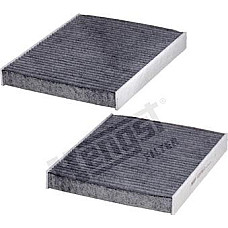 Filtru. aer habitaclu Filtru habitaclu cu carbon activat BMW 5 F10 5 F11 5 GRAN TURISMO F07 6 F12 6 F13 6 GRAN CO BMW 6 - III (F13), Compartiment, 07.2011 - 10.2017 Hengst Filter E2978LC-2