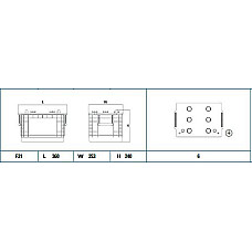 Acumulator Pornire Acumulator 12V 145Ah-1000A STARTPRO R Borna Standard 360x253x240 B00 - fara flansa de montare Pornire VOLVO B7 (R6), Autobuz, 01.1992 - Exide EG145A